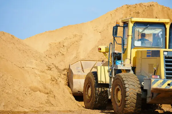 Utility sand for pipe bedding and backfill